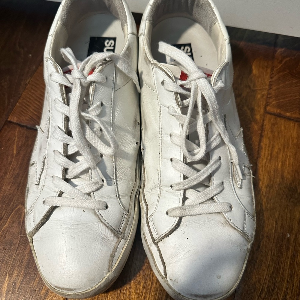 Golden Goose White Superstar Sneakers - Picture 3 of 7
